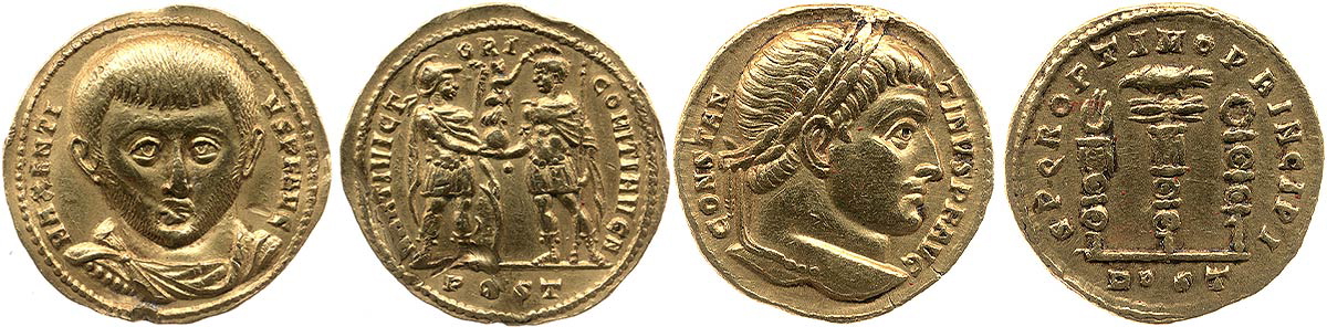 maxentius solidus constantine coin