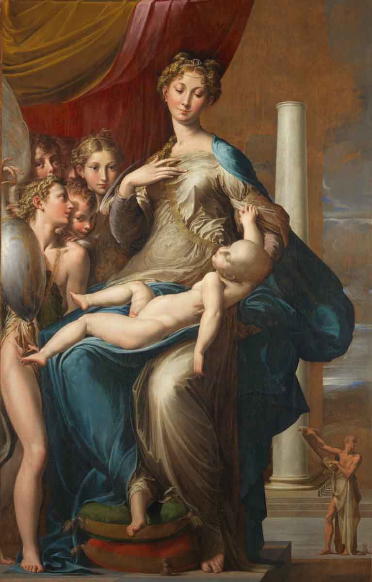 parmigianino madonna of the long neck painting