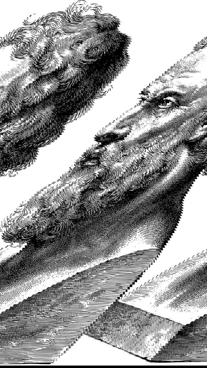 plato black white illustration