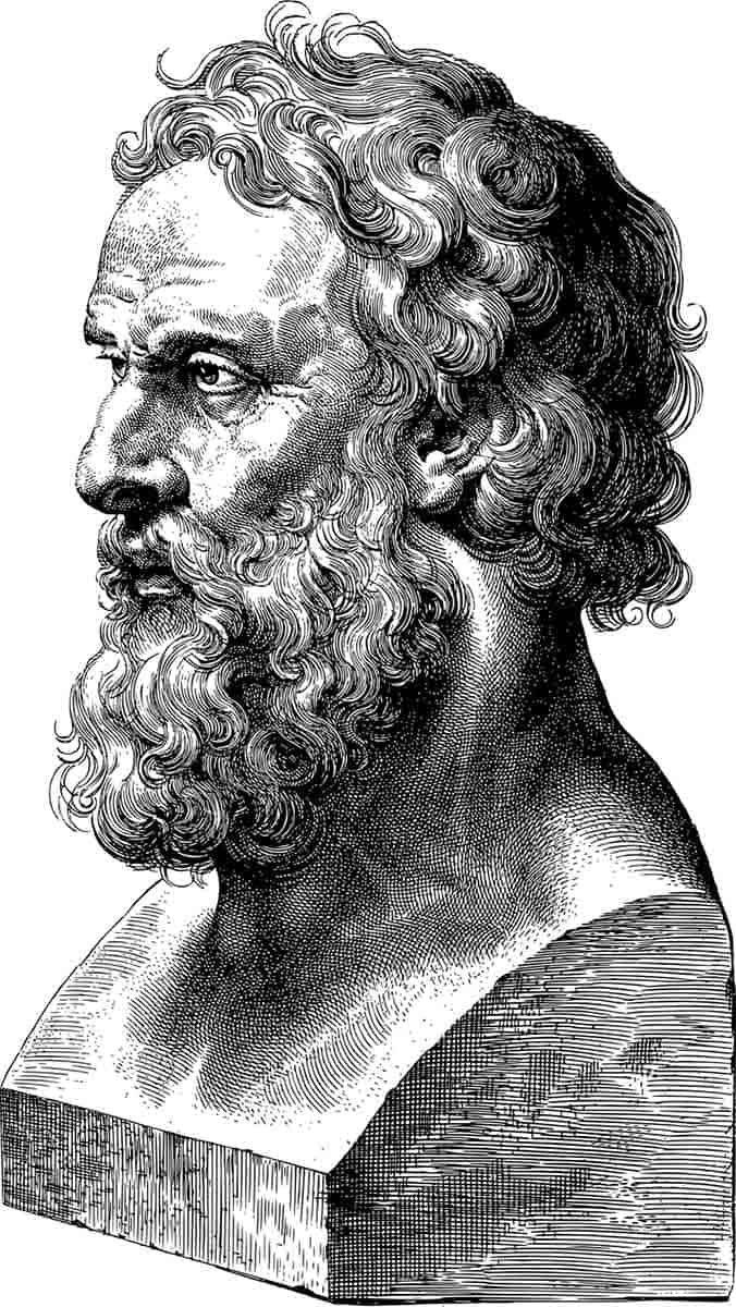 plato black white illustration