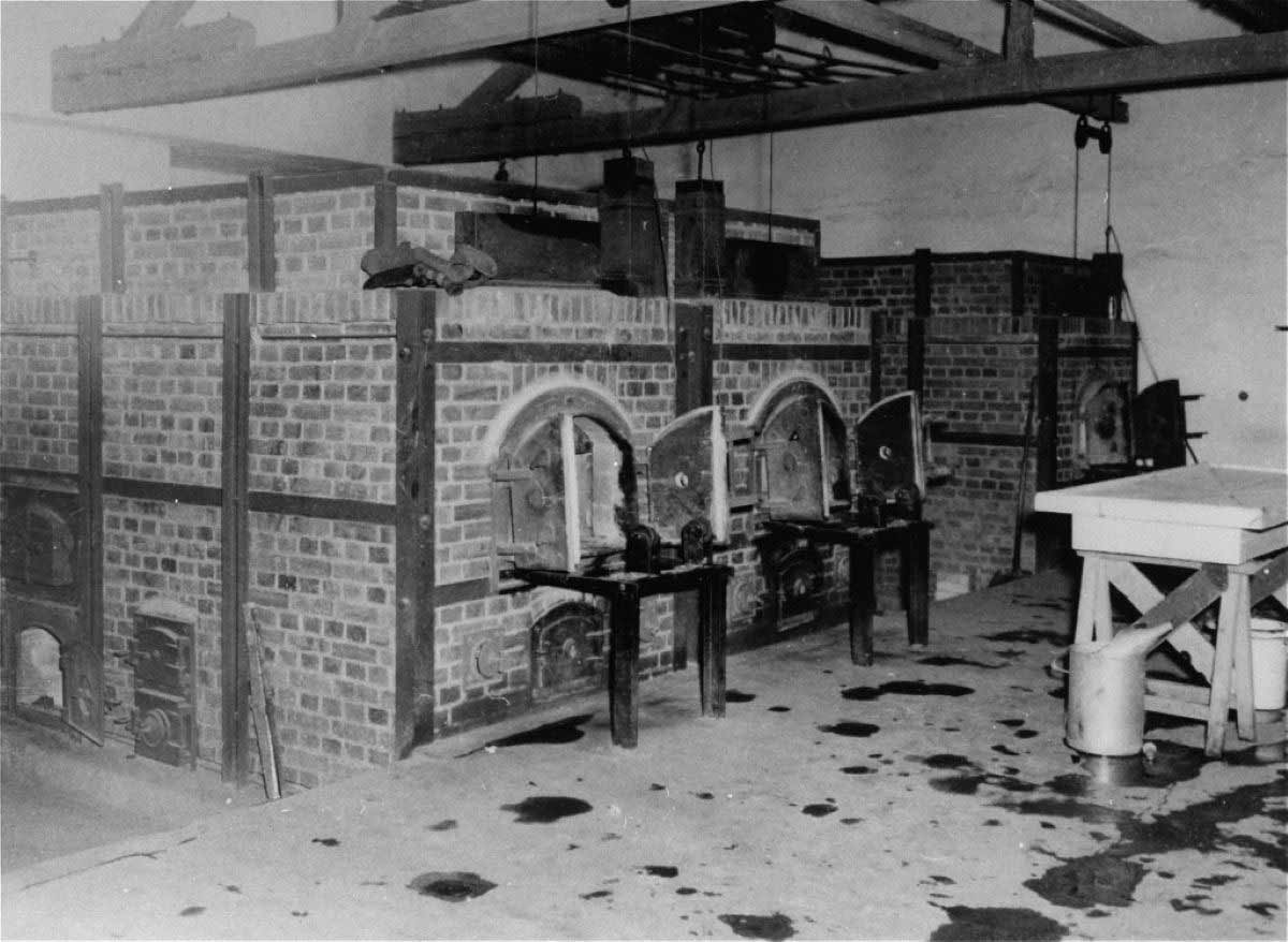 post liberation dachau crematorium