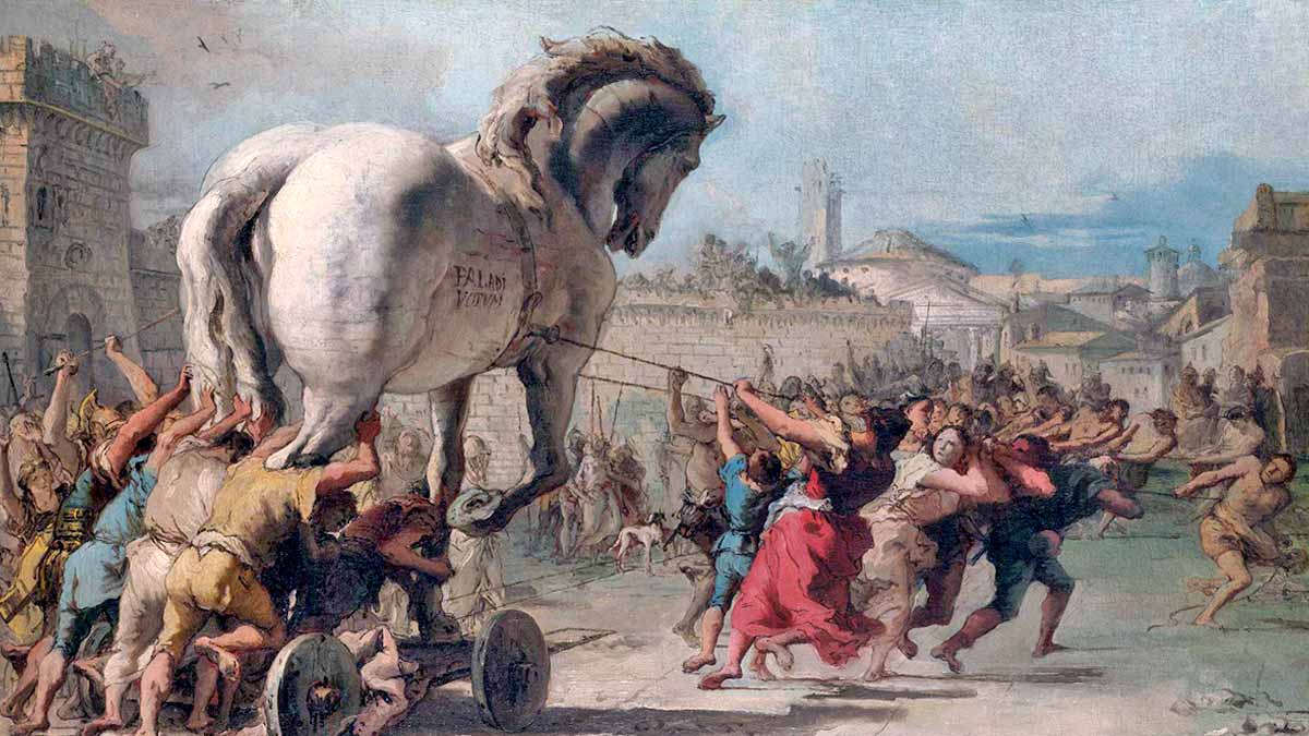 procession trojan horse tiepolo