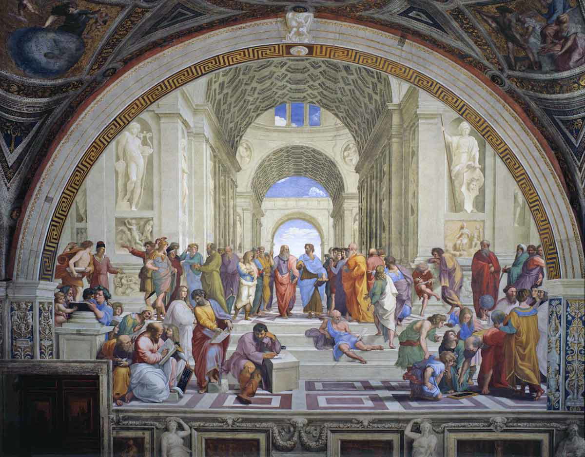 raphael the school of athens plato aristotle