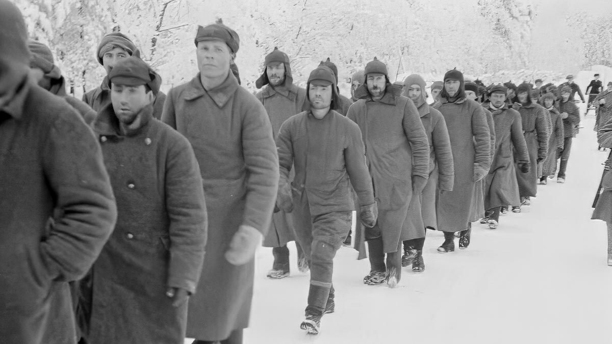 red army prisoners winter war photo