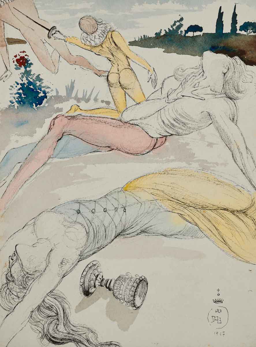 salvador dali hamlet act v scene two painting