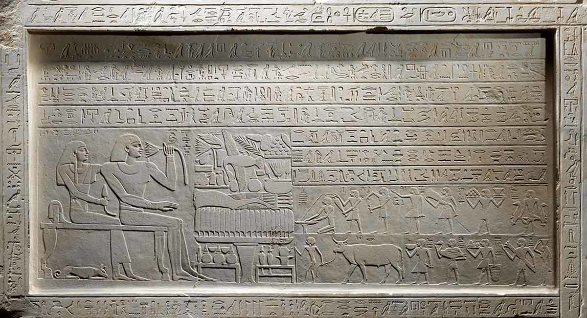 stela stone overseer fortress intef offerings table middle kingdom tomb