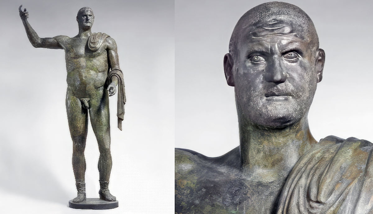 trebonianus gallus bronze statue