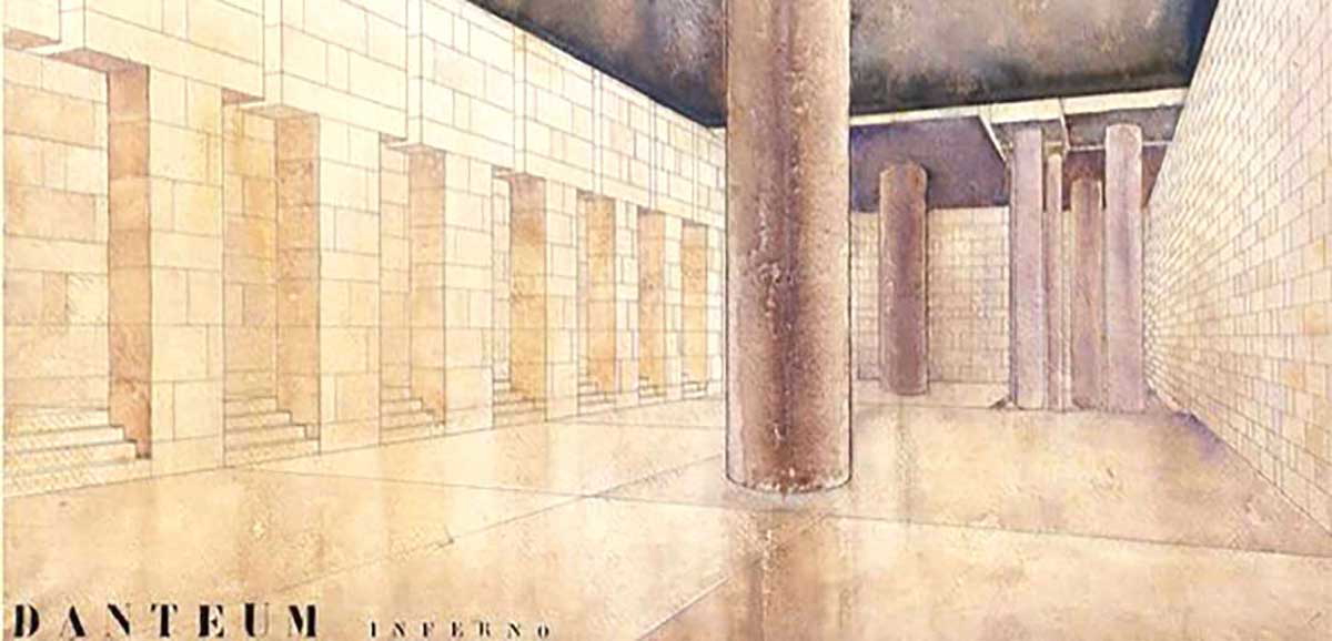 Terragni danteum watercolor inferno lingeri