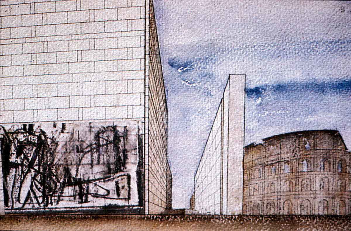 Terragni danteum watercolor lingeri colosseum