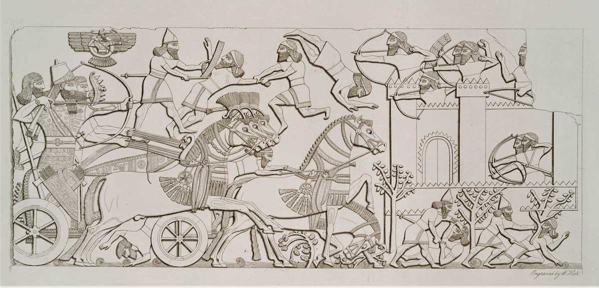 assyrian king battle relief layard 1849