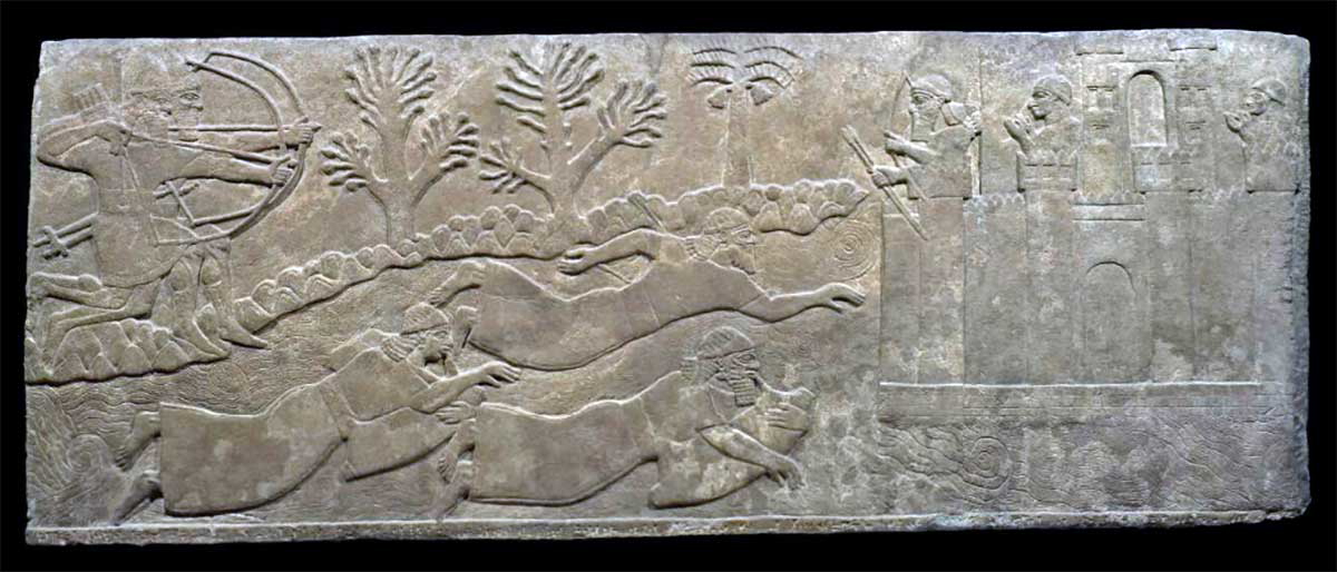 assyrian siege city