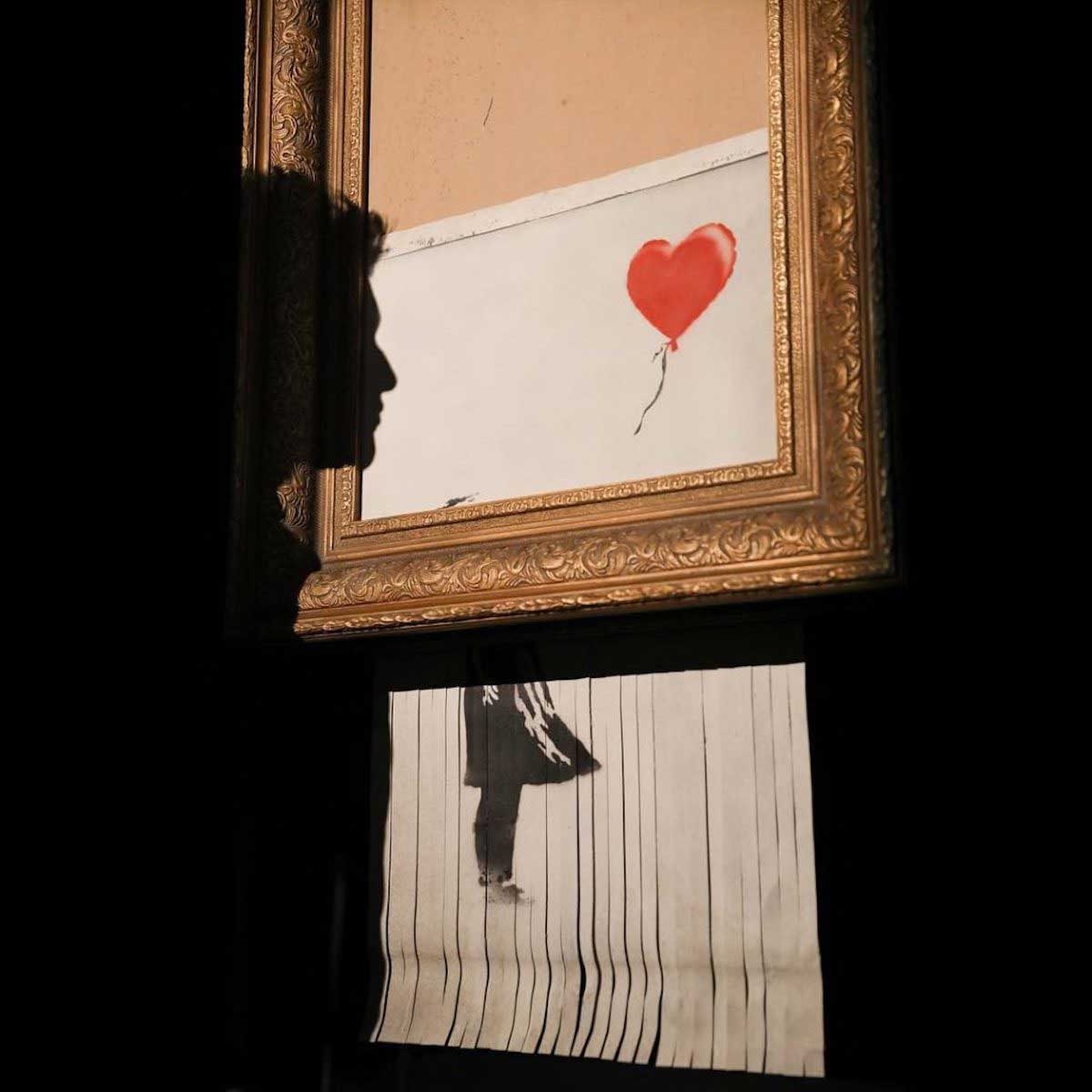 banksy love bin painting