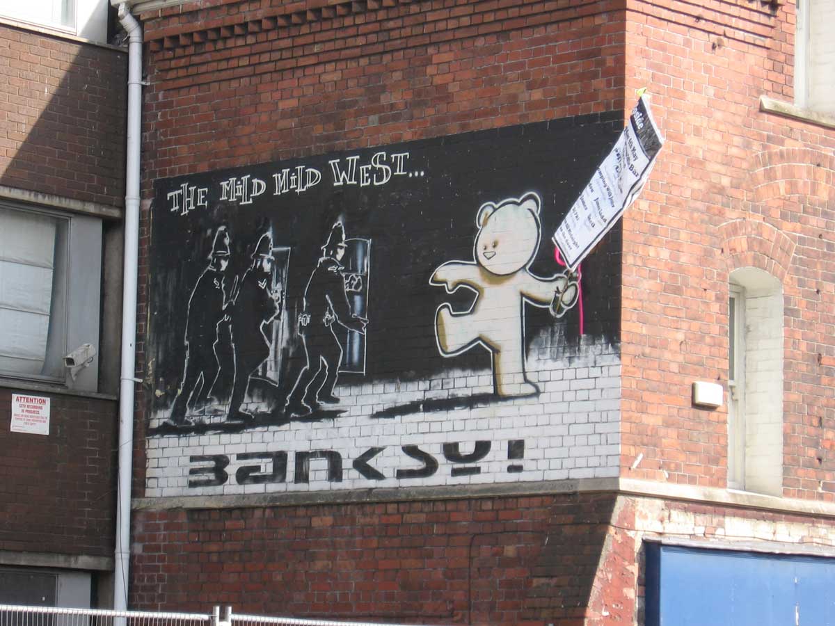 banksy mild west graffiti