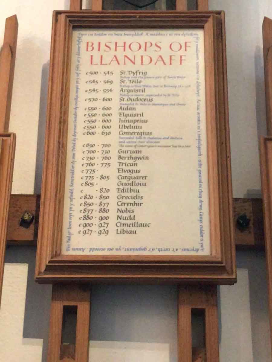 bishops llandaff list