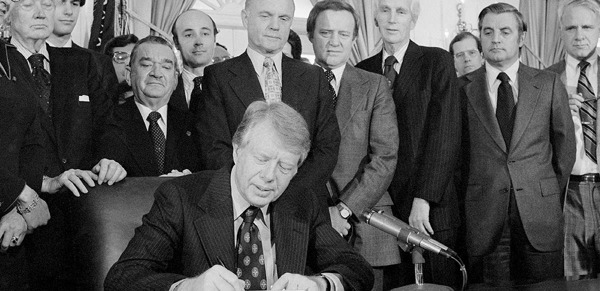 carter signs nuclear nonproliferation act