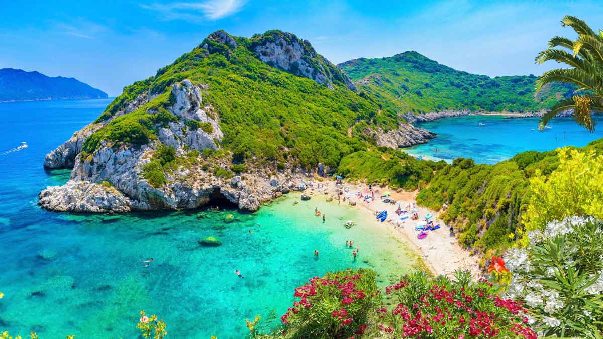 corfu island beach