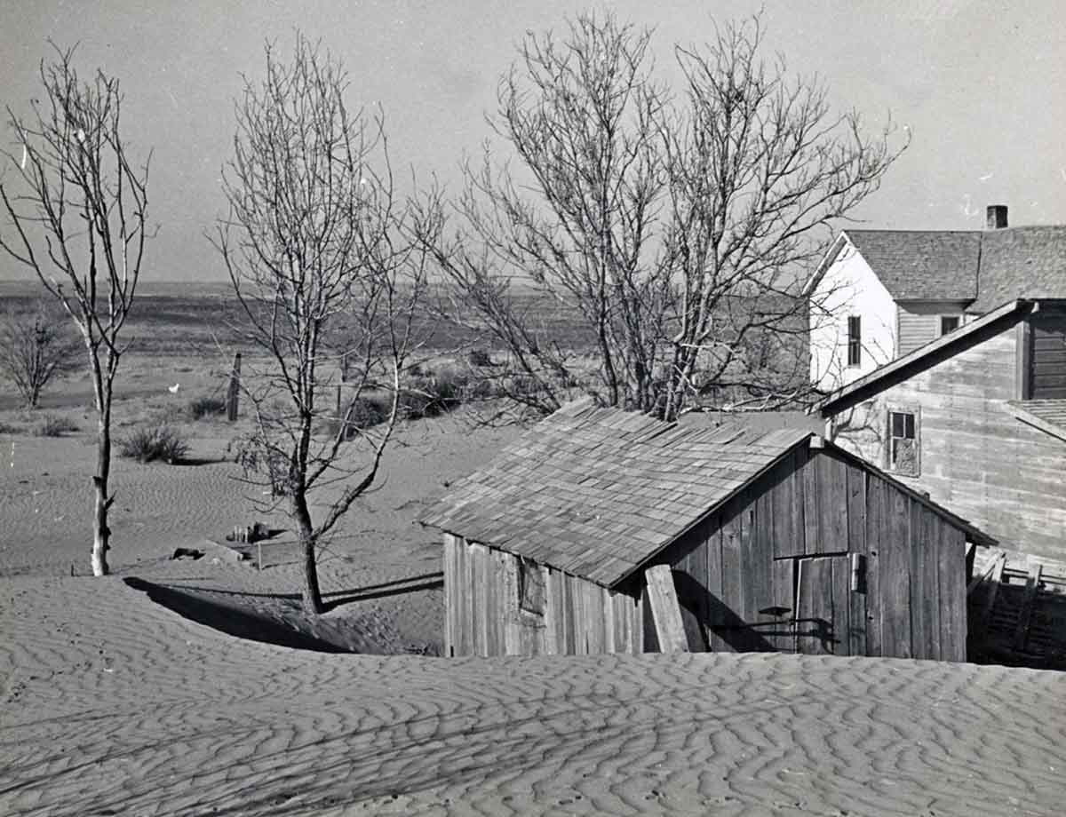 dust bowl sand drifts liberal kansas