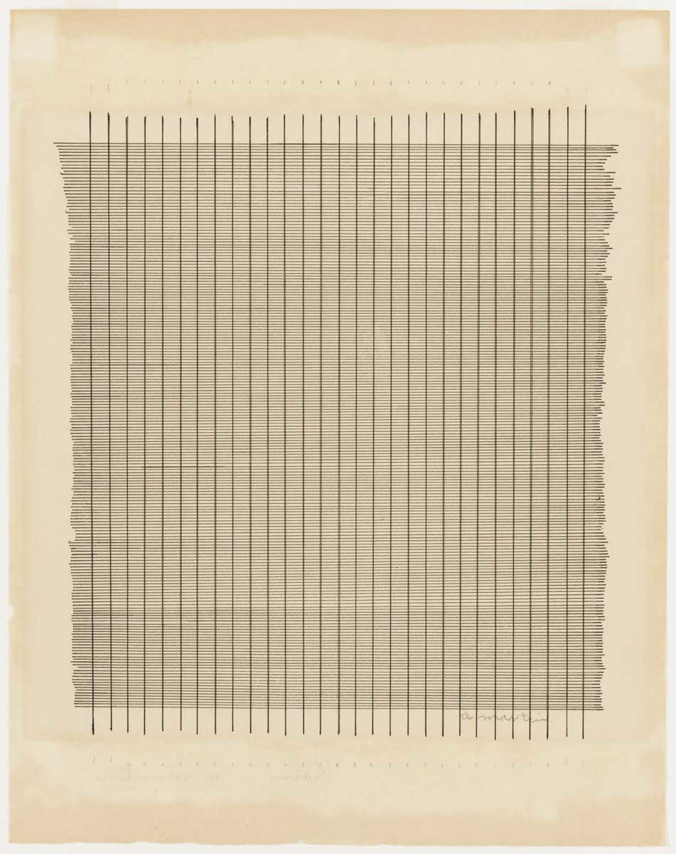 famous artist agnes martin tremolo 1962 painting