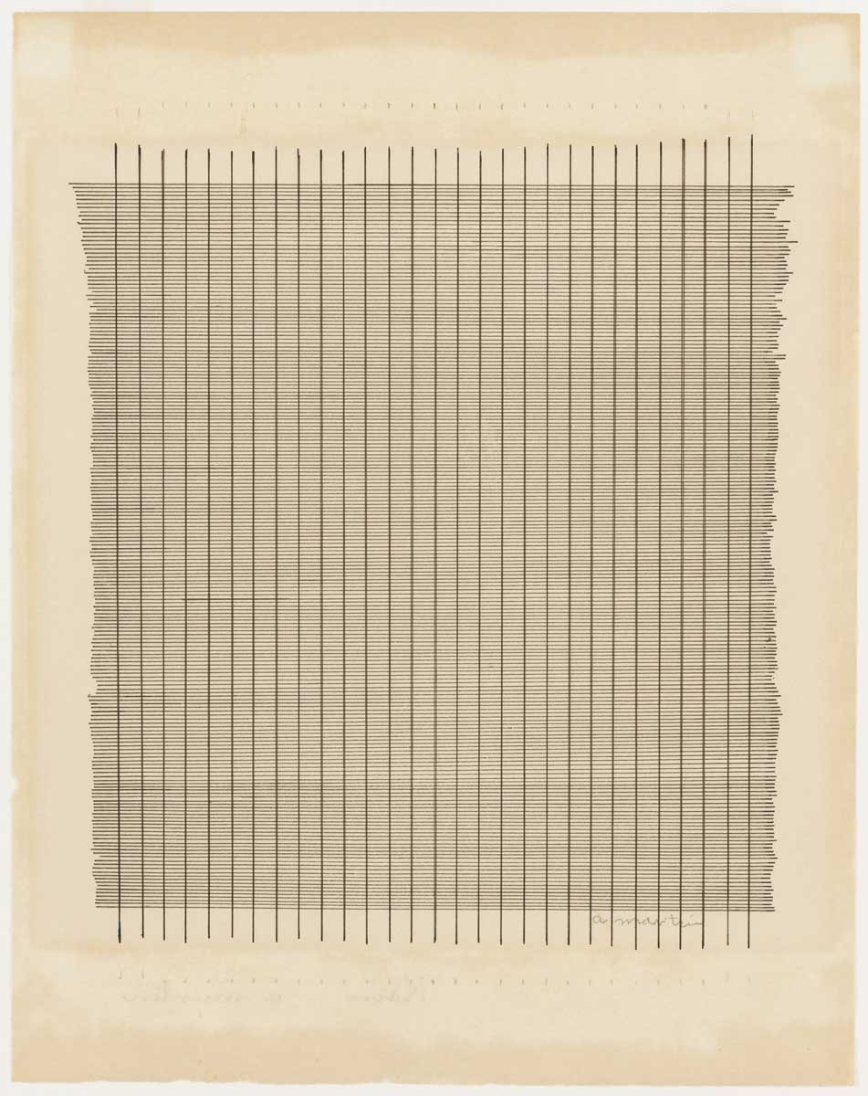 famous artist agnes martin tremolo 1962 painting