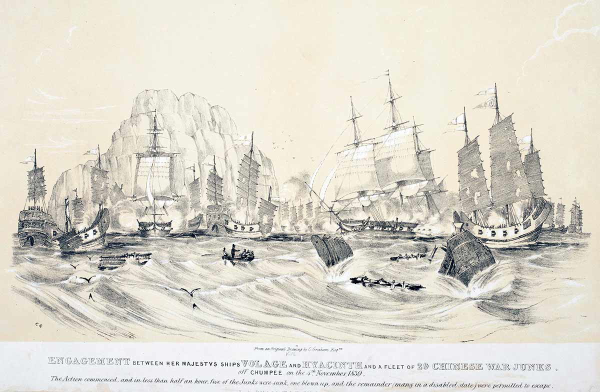 first opium war british ships volage hyacinth