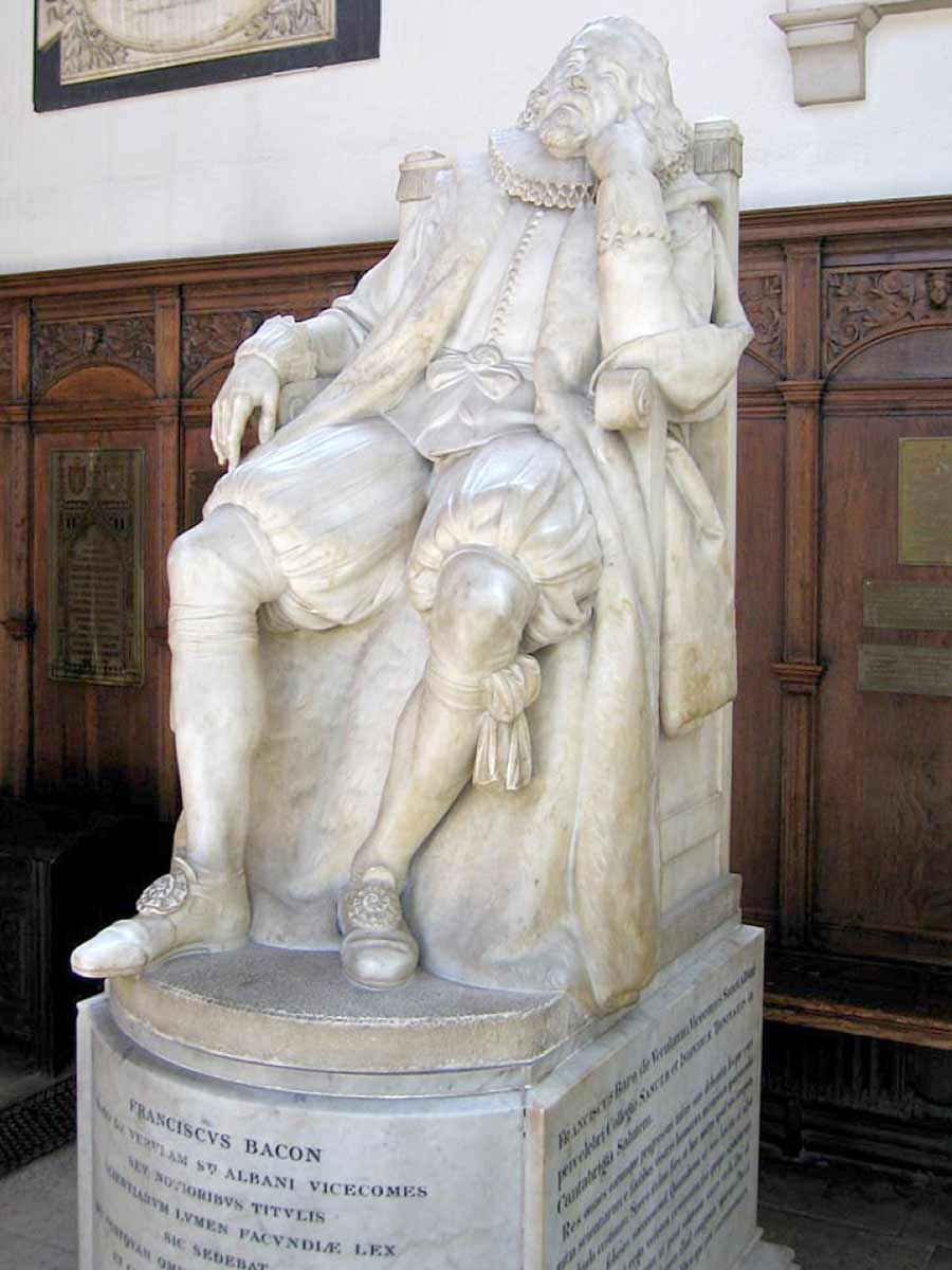 francis bacon english philosopher statue