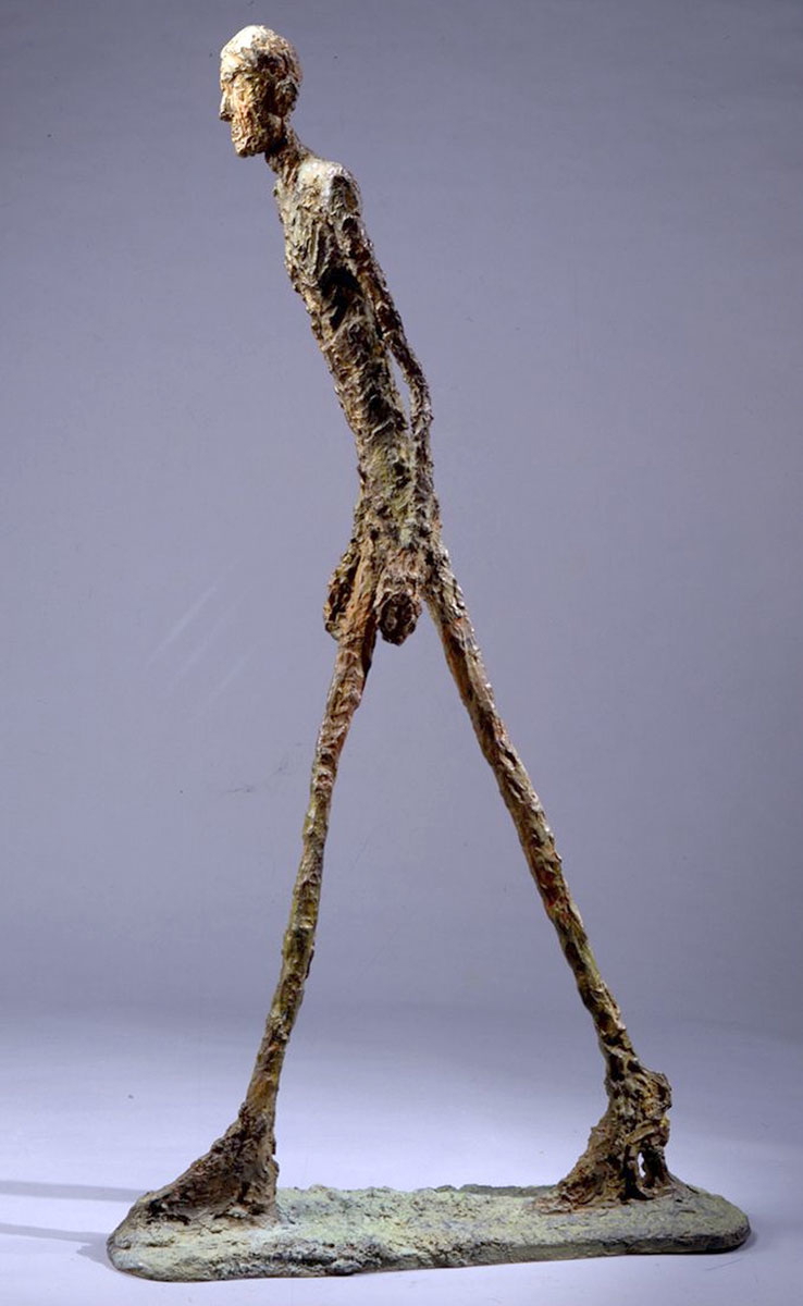 giacometti walking sculpture