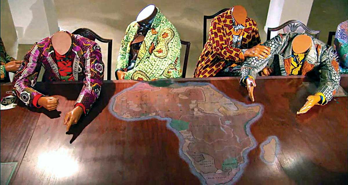 headless figures scramble for africa