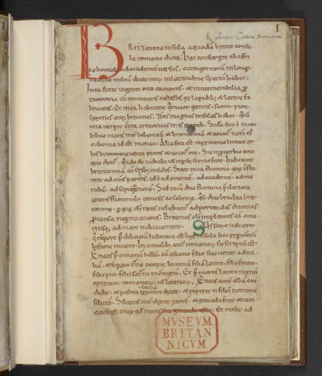 historia brittonum folio real king arthur