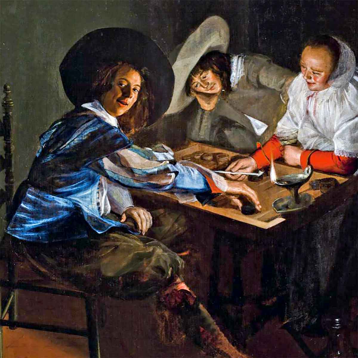 judith leyster game tric trac painting