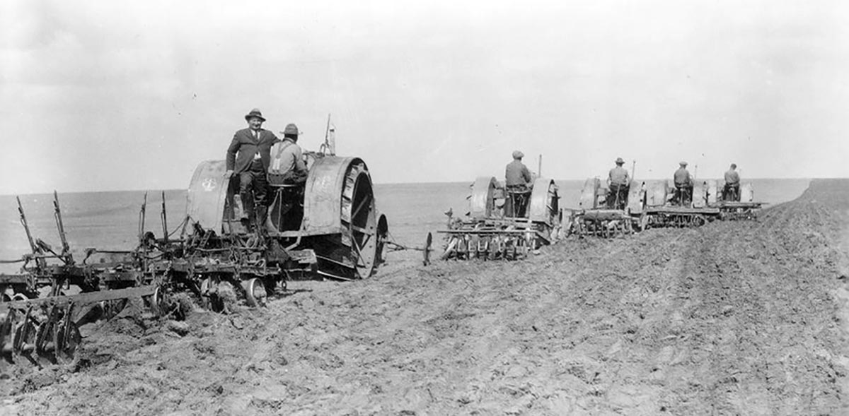 kansas farmers breaking sod