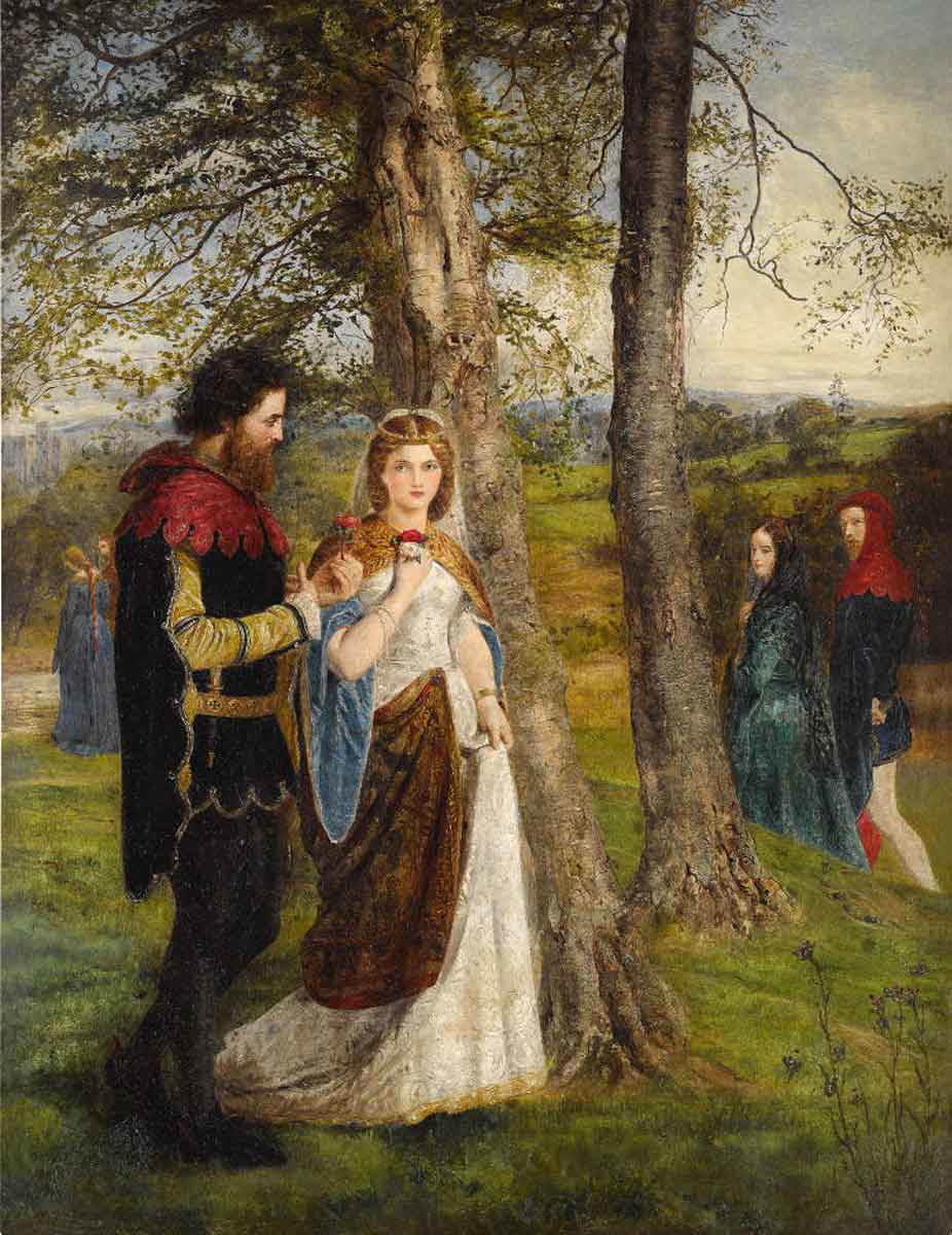 lancelot guinevere oil canvas painting archer