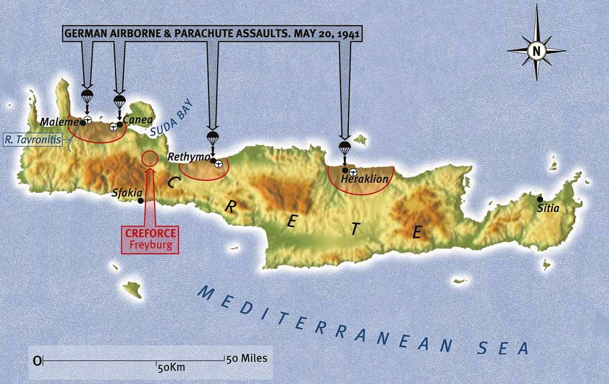 map crete invasion