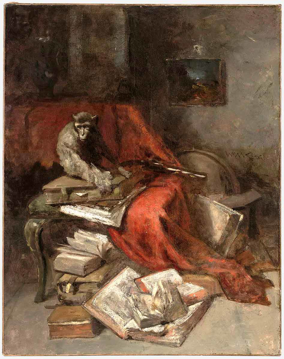 monkeying with literature painting