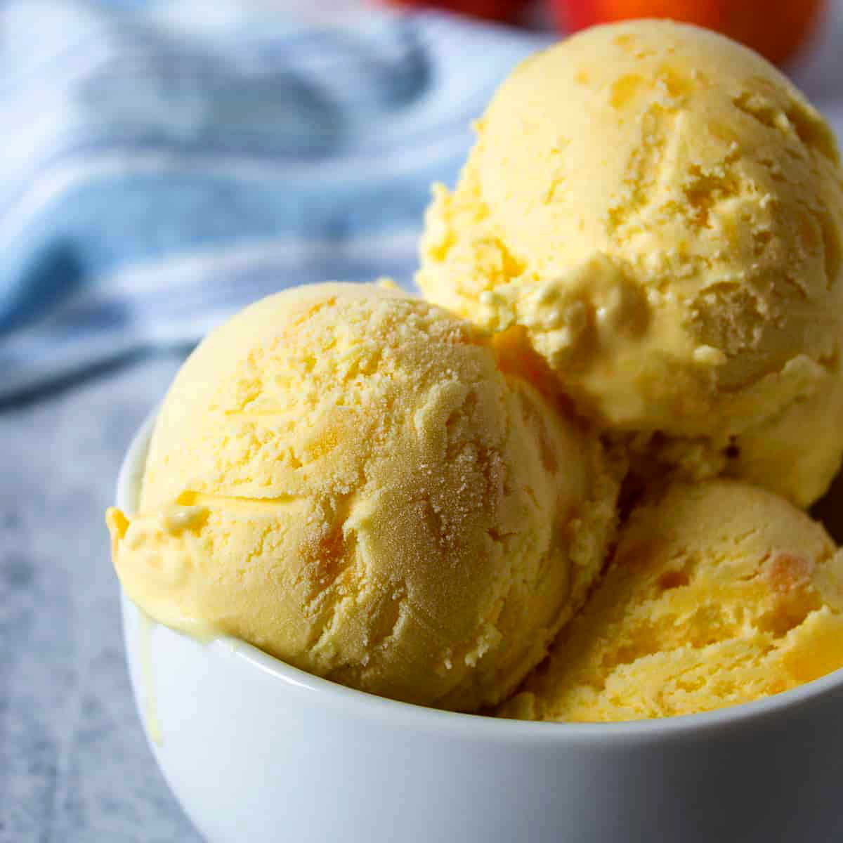 old fashioned peach ice cream