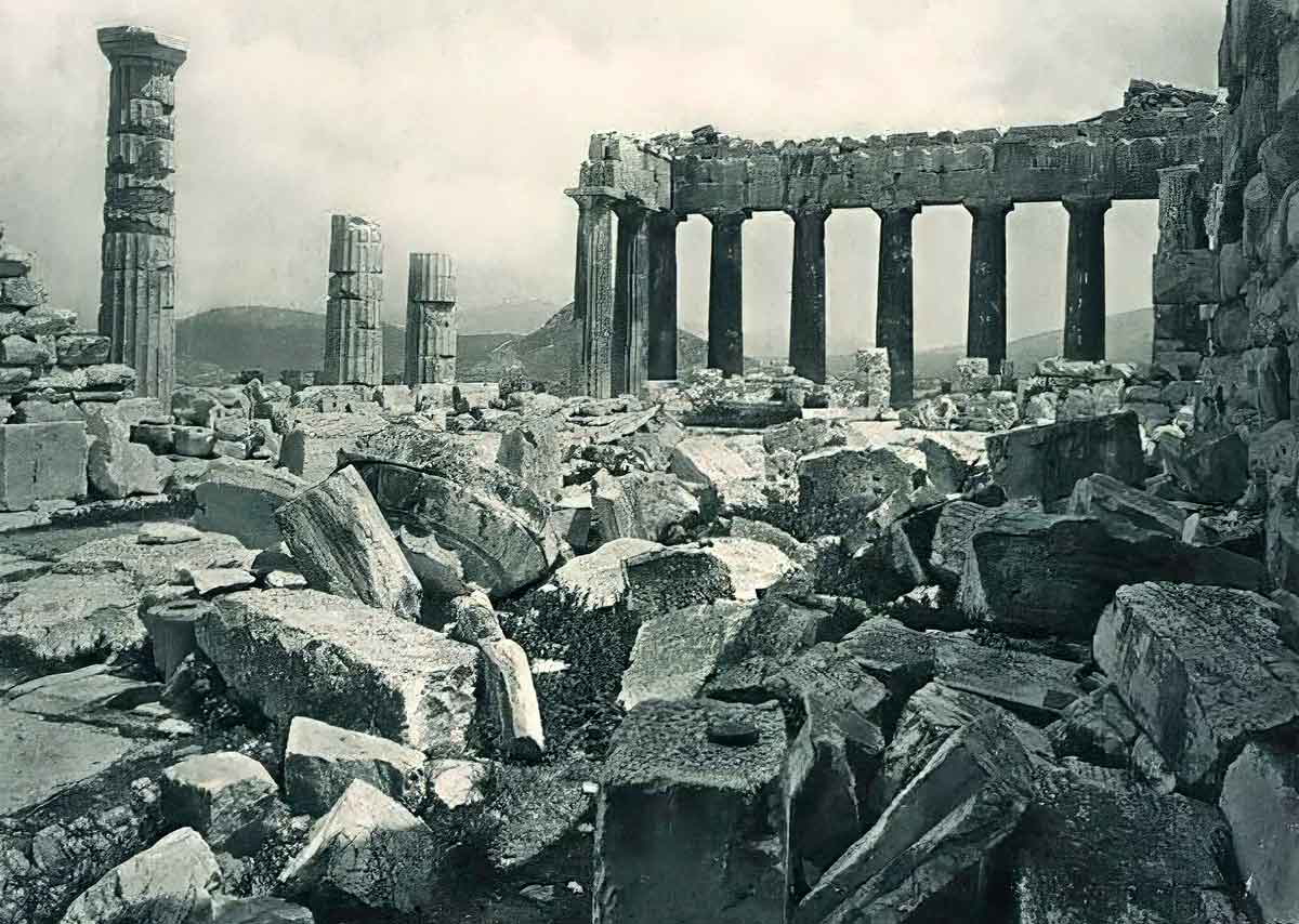 parthenon destroyed photograph