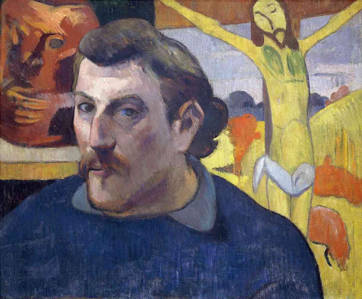 paul gauguin self portrait yellow christ 1890 painting