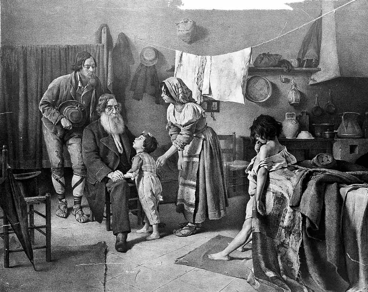 poor italian family