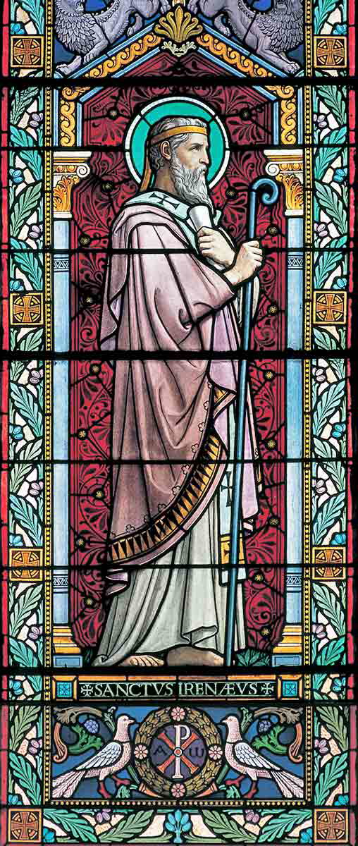 saint iraeneus stained glass