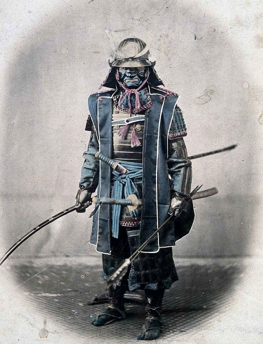 samurai commander armour photograph