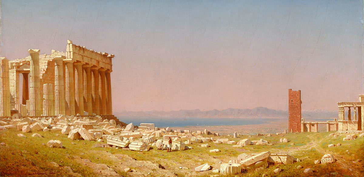 sanford robinson gifford ruins of parthenon
