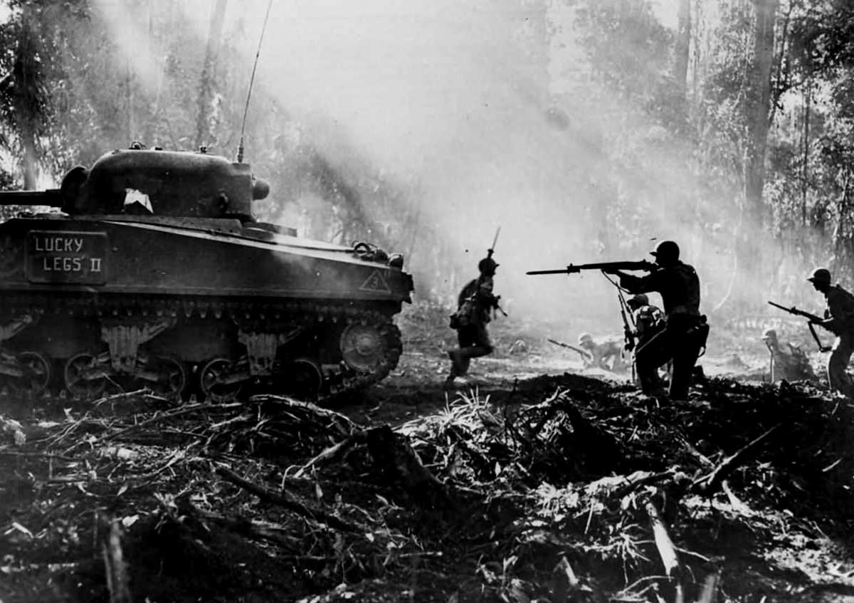sherman tank bougainville island