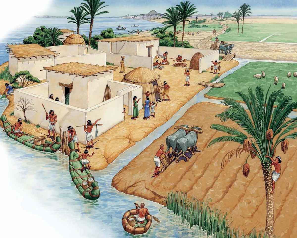 sumerian inventions irrigation illustration