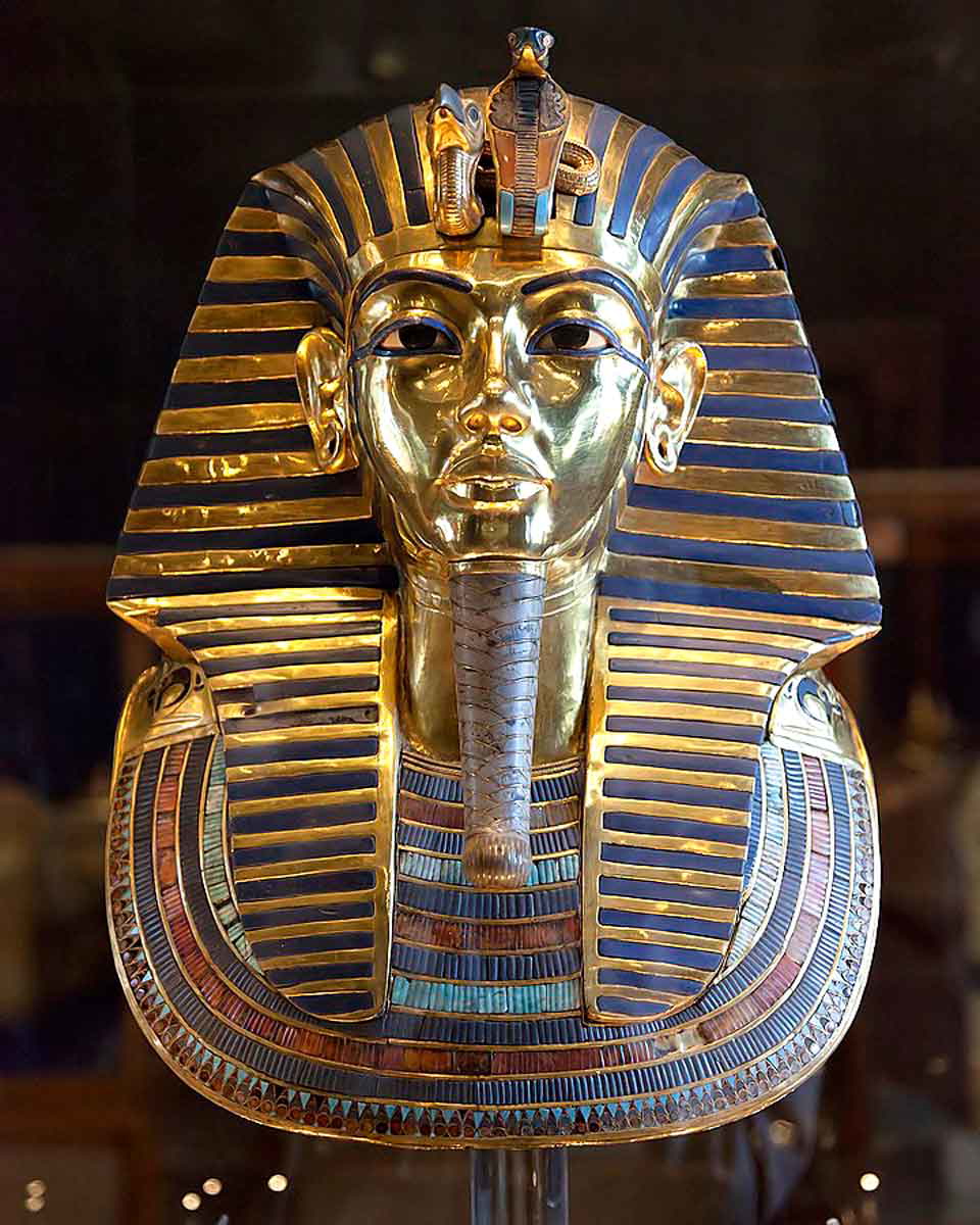 Mask of Tutankhamun at the Egyptian Museum in Cairo