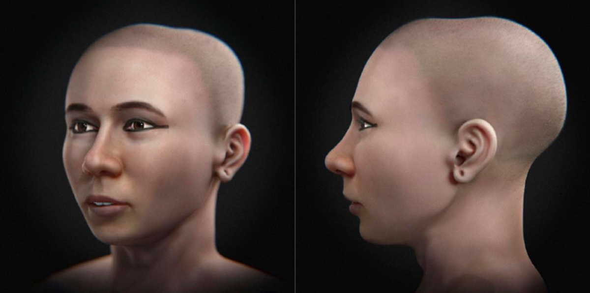A digital facial reconstruction of King Tut