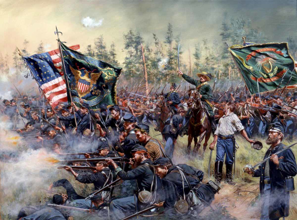 union soldiers firing line