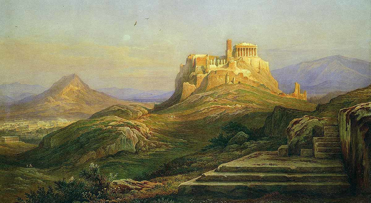view of acropolis rudolf muller aristotle politics