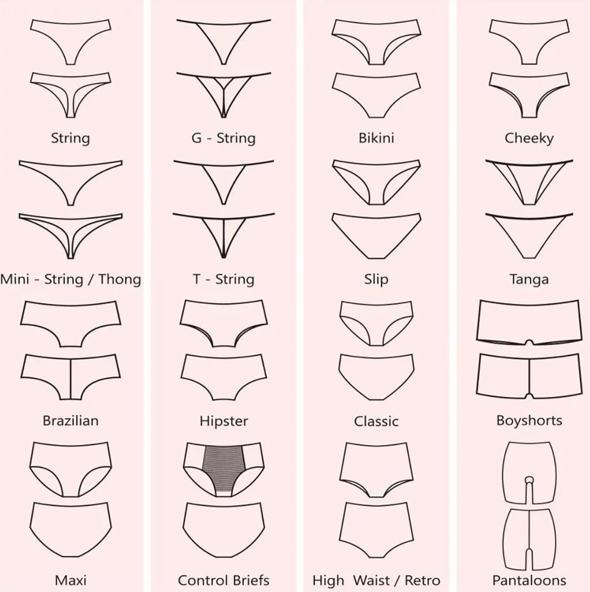 womens underwear types