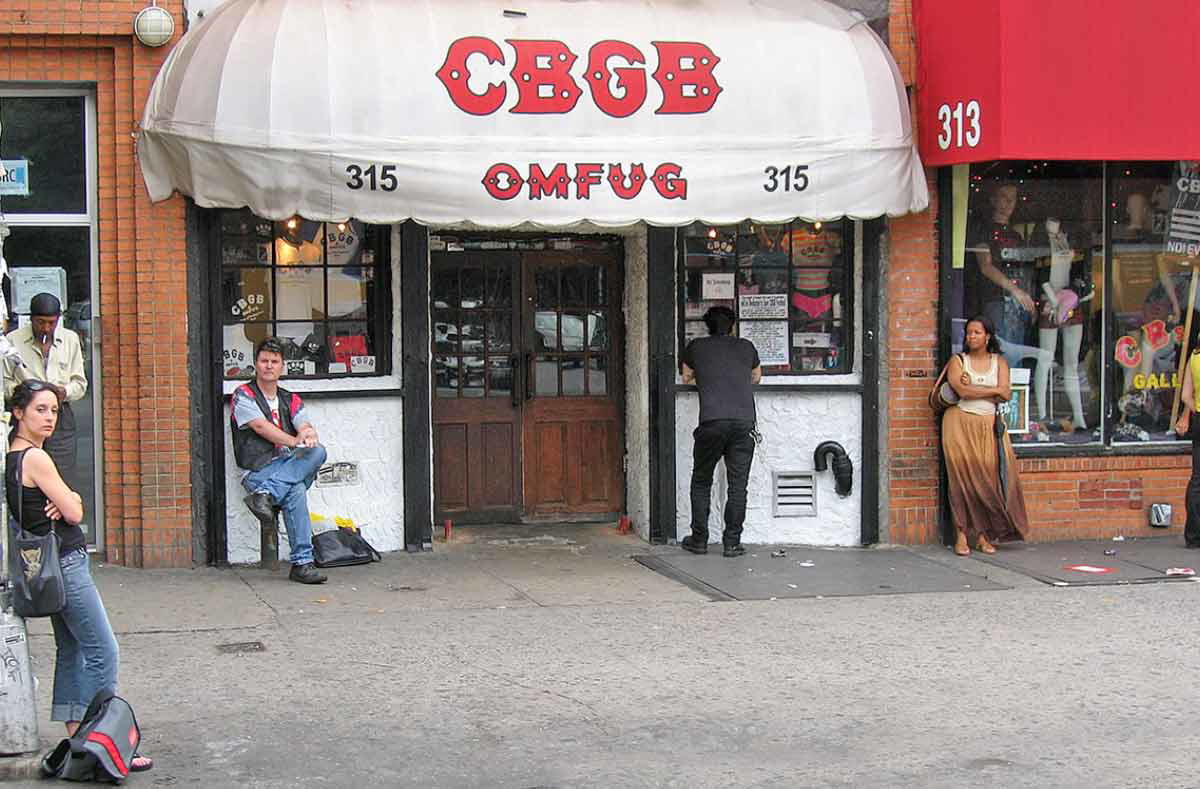 The birthplace of punk, CBGB’s, New York City closed in 2006