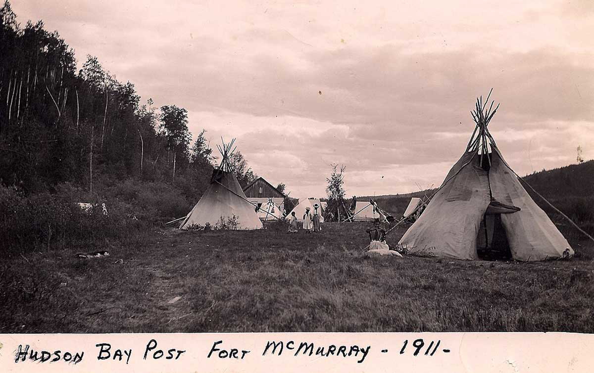 Hudson's Bay Company outpost at Fort McMurray, northwest Alberta, 1911.