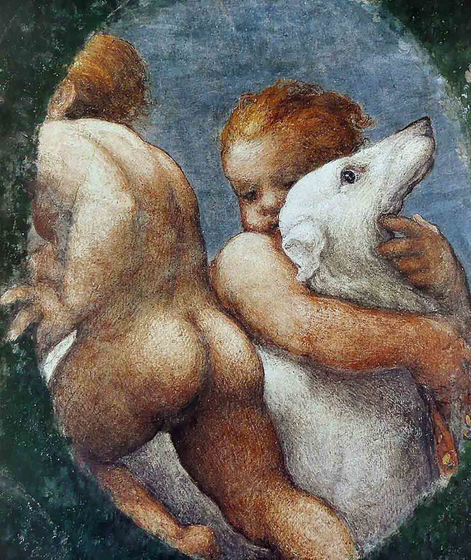 Ovale con putti (parete est della Camera di San Paolo), Antonio da Correggio, 1518-19.